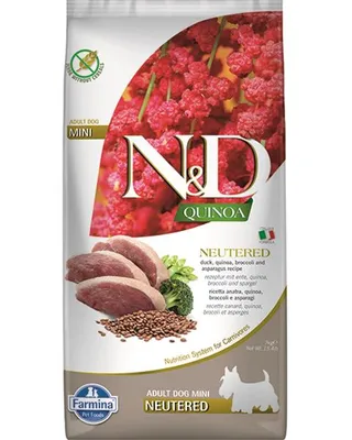 Obrázok produktu pre Farmina Pet Food N&D Quinoa, Dospelý, Malé (5-10 kilogramov), Kačka, 7 kg