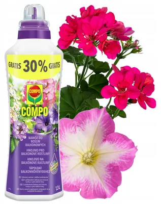 Produktbild von Balkon-Dünger 1,3 l - Hochwertig - Nährstoffreich - Für Garten und Balkon - Blumendünger - Balkonpflanzen - Pelargonien