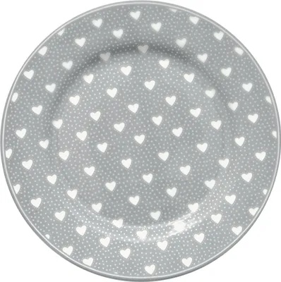 Imagen del producto de Plato de postre de porcelana, color gris "Penny"