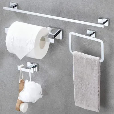 Obrázok produktu pre Kúpeľňové doplnky – štvorčlenný držiak na uteráky z nehrdzavejúcej ocele (40 cm) – držiak na uteráky z nehrdzavejúcej ocele – stojan na toaletný papier a uteráky – držiak na uteráky z nehrdzavejúcej ocele