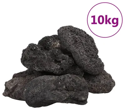 Produktbild von vidaXL Lavagranulat 10 kg Schwarz 10-30 cm