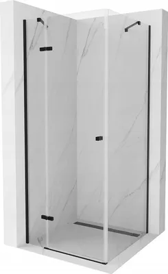 Immagine prodotto di Mexen Roma cabina doccia con porta a battente 80 x 80 cm, trasparente, nera - 854-080-080-70-00