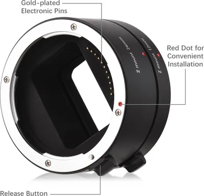 Obrázek produktu pro Makrofotografie s automatickým zaostřováním - prodlužovací trubice pro fotoaparáty s bajonetem Z Z50 Z5 Z6 Z7 s trubicí 12 mm 24 mm pro detailní záběry