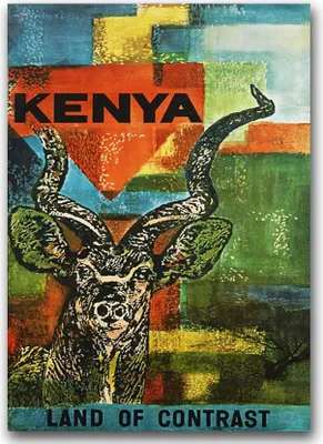 Produktbild von Poster - Canvas - Leinwand - 59,4 cm x 84,1 cm - Fotoposter - Leinwandkunst - Kenia Afrika