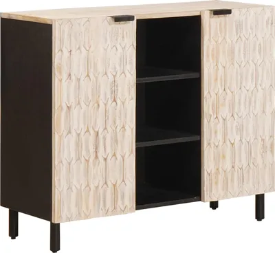 Obrázok produktu pre Maison Exclusive – Komoda s policami, biela povrchová úprava, 90 x 33 x 75 cm