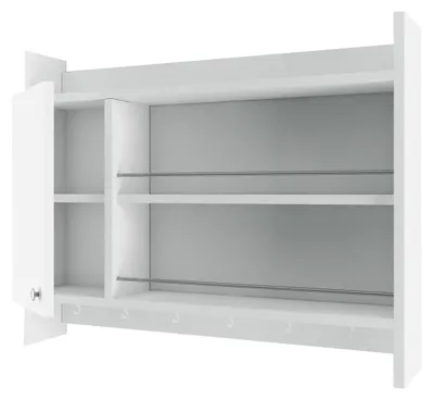 Produktbild von Küchenregal aus Holz "Knerr" - 85 x 13 x 65 cm - Weiß