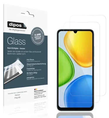 Produktbild von 2x Schutzfolie für Honor Play 80 - Anti-Shock 9H Folie dipos Glass Kunststoffglas