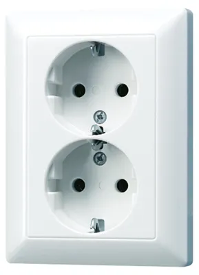 Productafbeelding van Stopcontact SCHUKO AS5020KIUWW, 2-voudig (AS5020KIUWW)