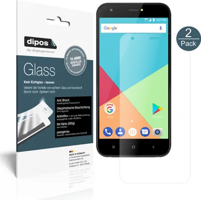 Produktbild von 2x Schutzfolie für Ulefone S7 matt - Anti-Shock 9H Folie Glass Displayfolie