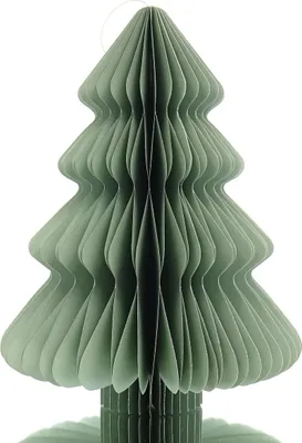 Produktbild von Kaemingk Weihnachtsanhänger Tannenbaum Mintgrün Glitter & Aufhänger 40 cm - Papier