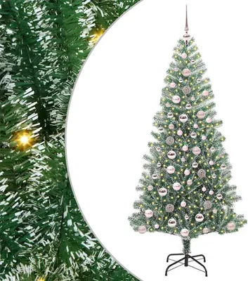 Produktbild von vidaXL Künstlicher Weihnachtsbaum beschneit mit LED Licht 180 cm