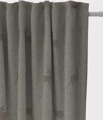 Produktbild von SCHÖNER LEBEN. Vorhang dunkle Hirsche braun beige türkis 245cm Aufhängung Smok-Schlaufenband