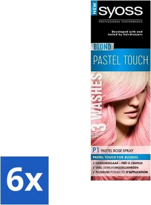 Immagine prodotto di Syoss Colour Blond Pastel Touch P1 Pastel Rose - Tintura spray per capelli - Pastel Rose - Confezione risparmio - 6 pezzi