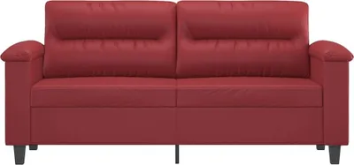 Zdjęcie produktu dla vidaXL sofa 2-osobowa czerwone wino 140 cm imitacja skóry