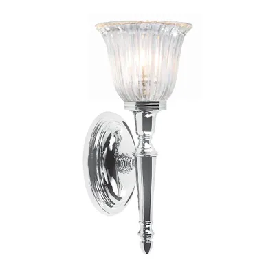Produktbild von Elstead Dryden LED Wandleuchte G9 33cm Poliertes Chrom IP44