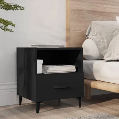 Obrázok produktu pre nočný stolík vidaXL Čierny drevený materiál