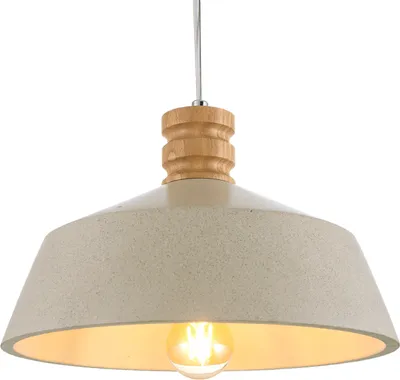 Produktbild von Hängelampe, E27, Lampe Für Wohnzimmer Esszimmer Küche, Höhenverstellbar Farbe Beton-Sandstein-Weiß