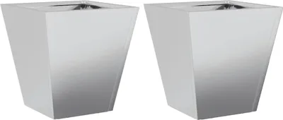 Immagine prodotto di vidaXL Fioriera 2 pezzi 30x30x30 cm Acciaio zincato