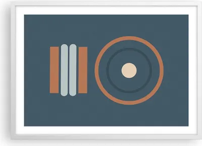 Produktbild von Gerahmtes Poster - Weißer Rahmen - Abstrakt modern Muster - 70x50 cm - Wand Bild - Wanddeko - Wandbilder - Kunstposter - Wandposter - Bilderrahmen - Bilder - Kunstdruck - P2WAA70x50-4567