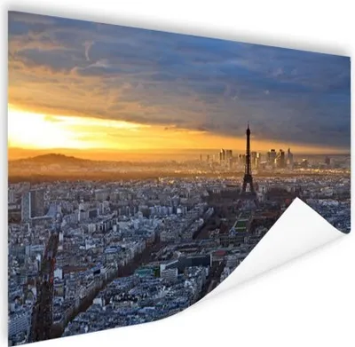 Produktbild von MuchoWow® Poster Paris - Skyline - Sonne 60x40 cm - Schlafzimmerdekoration