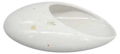 Obrázok produktu pre Vianočná miska Bean S (20x13x7cm), zlatá koleda