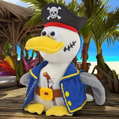 Produktbild von Labertier Piraten Möwe MALWIN plappert alles nach mit Wackelkopf 20 cm NEU