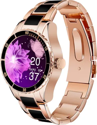 Produktbild von Smartwatch Damen Bluetooth Anruf Armbanduhr Fitness Tracker Musiksteuerung, Elegant Luxus Klassische Fitnessuhr, Aktivitätstracker Pulsuhr Android IOS