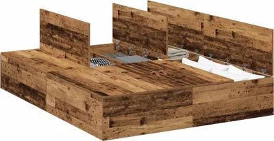 Obrázek produktu pro vidaXL Úložný rám postele z regenerovaného dřeva 150 x 200 cm materiál na bázi dřeva