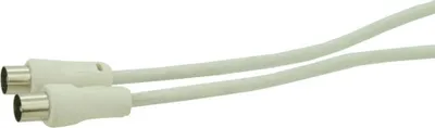 Image de Cordon Coaxial Mâle\femelle 100hz Blanc