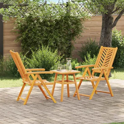 Produktbild von vidaXL Garten Essgruppe 3 pcs Braun Massivholz Akazie