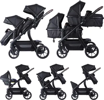 Produktbild von Novi Pacific Duo-Kombikinderwagen – Zwillings- & Geschwisterwagen – ab Geburt bis 22 kg – über 20 Kombinationsmöglichkeiten