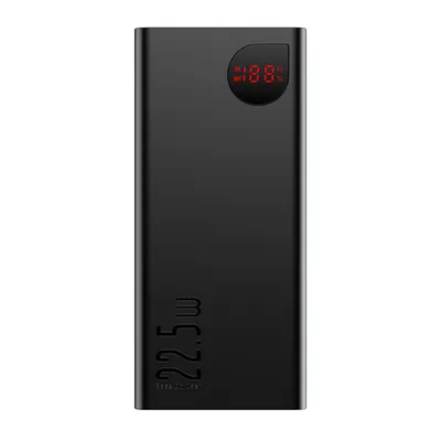 Zdjęcie produktu dla Baseus Adaman powerbank z szybkim ładowaniem 20000mAh 22.5W + kabel USB C 3A 0.3m czarny