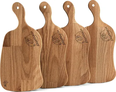 Obrázek produktu pro KONSIMO Sada deskových prkének na snídani (4ks) "LIVO", dub ošetřený olejem, dubové dřevo, moderní, 33x2x15,5cm
