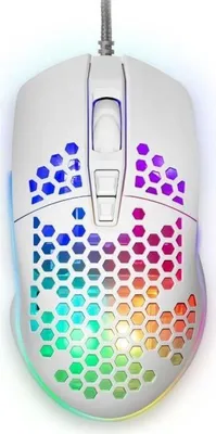 Obrázok produktu pre Herná myš YENKEE SHOTGUN YMS 3030WE, 6400 DPI, RGB podsvietenie, 75 g, 7 programovateľných tlačidiel