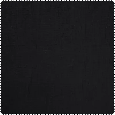 Produktbild von Musselin Baumwoll-Stoff "Uni", 130 cm breit, Meterware Schwarz