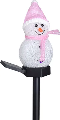Produktbild von Solar Weihnachten Schneemann Boden eingesetzt Lampe Outdoor Garten Dekoration Landschaft LED Rasenlampe Gelb / Rot / Lila / Blau