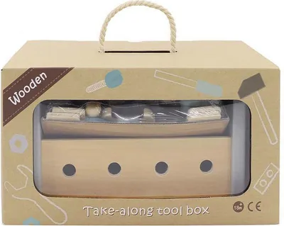 Obrázek produktu pro Dřevěný box na nářadí Přenosný, 17dlg.