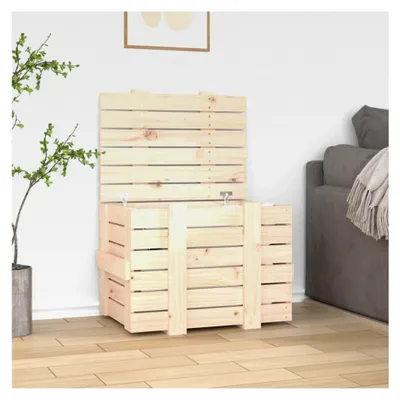 Produktbild von Aufbewahrungsbox aus massivem Kiefernholz 58x40,5x42 cm