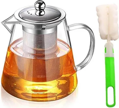 Image de Théière en verre avec tamis, service à thé en verre borosilicaté, théière 1300ML