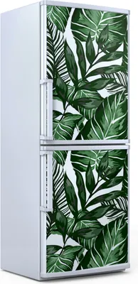 Produktbild von Kühlschrankdekoration 70x180 cm Aufkleber auf dem Kühlschrank - tropisches Blattwerk Palmen