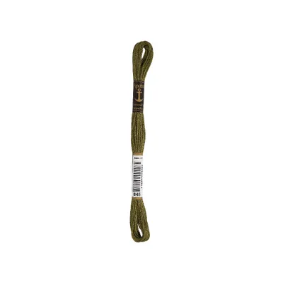 Image de Fil à broder Anchor Sticktwist 4635000-00845, couleur olive foncé, 100 % coton