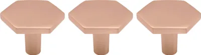 Immagine prodotto di Natural Goods Berlin Maniglia per mobili HEXAGON, pomolo per mobili, maniglia per armadi, pomolo per cassetti e porte, rosa, 3 pezzi