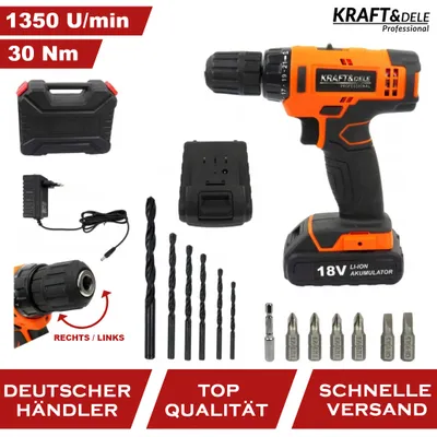 Obrázek produktu pro Kraft&Dele aku šroubovák 18 V / 1300 mAh Li-Ion KD1572 AKCE - akce