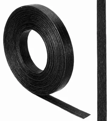 Papierriemen 10 m, 15 mm breit, 12 Stränge, schwarz