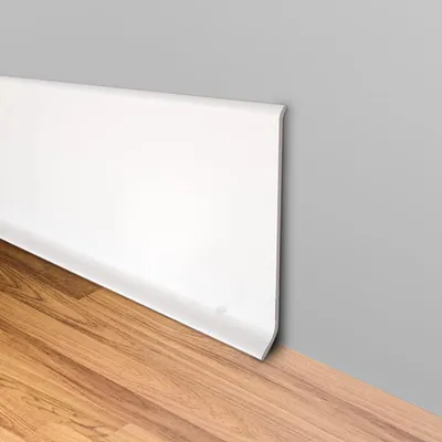 Zdjęcie produktu dla Samoprzylepne listwy przypodłogowe PVC, szerokość 10 cm, długość 6 metrów, kolor biały
