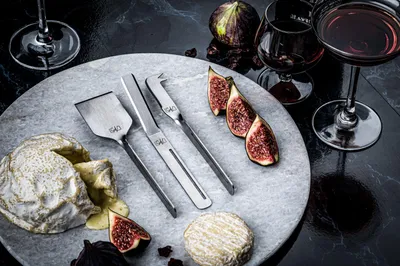 Image de Coffret Couteaux Fromage Beurre, Acier Inoxydable, 6 Pièces, Argenté, Couteaux à Pâte Dure et Molle