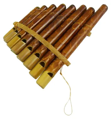 Immagine prodotto di Panpipe whistle bambù strumento a fiato fatto a mano musica ritmo suono percussione giocattolo per bambini, medio
