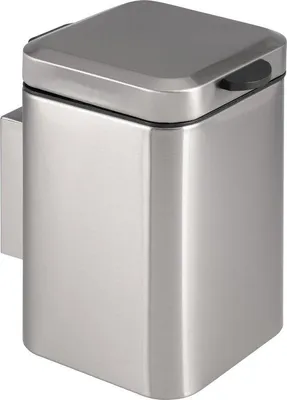 Image de Seau de toilettes mural 3 l, en acier inoxydable, rond