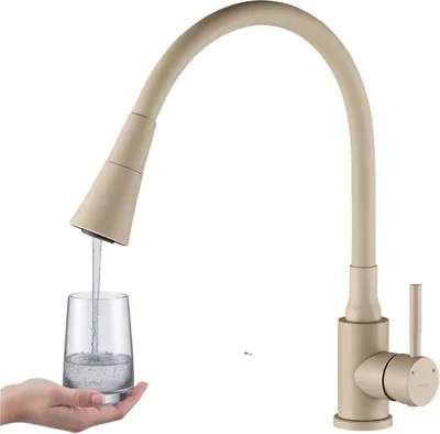 Immagine prodotto di SELVA Kuchinox Rubinetto da appoggio con bocca flessibile, beige