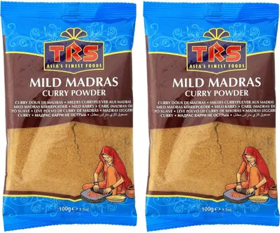 Produktbild von TRS Mildes Currypulver aus Madras (2 x 100g) | MILD Madras Curry Powder